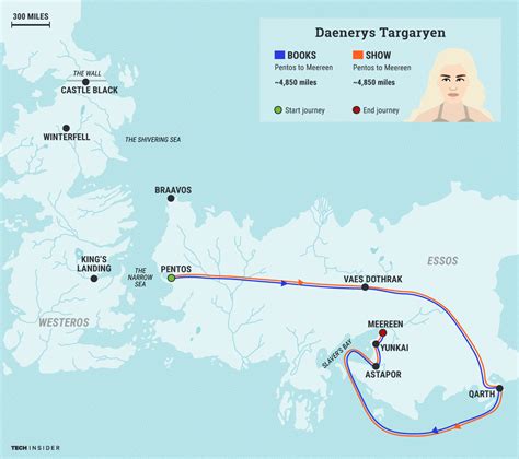 Mapping the Journey of Daenerys Targaryen .